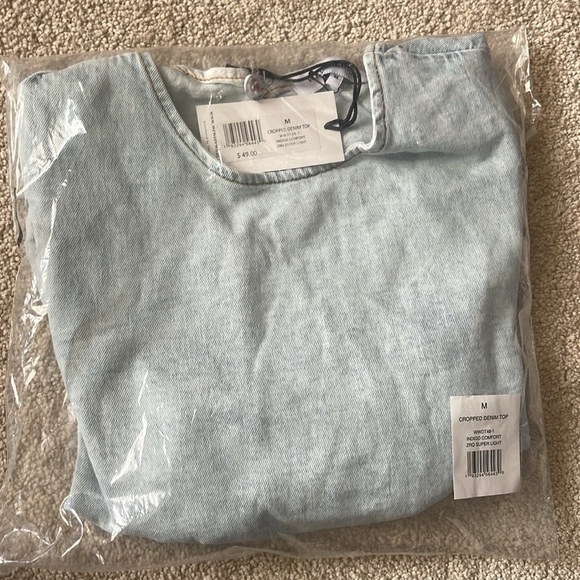 0307 - WEWOREWHAT Cropped Denim Top $49 - Picture 6 of 8